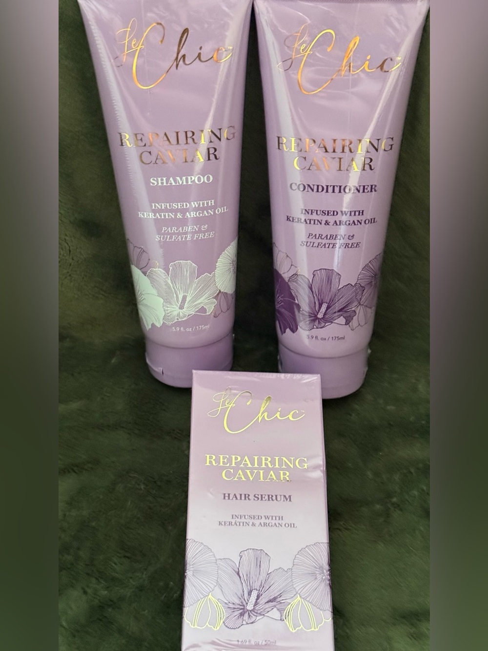 Le chic Repairing Caviar Shampoo, Conditioner & Hair Serum - Set of 3 * NEW